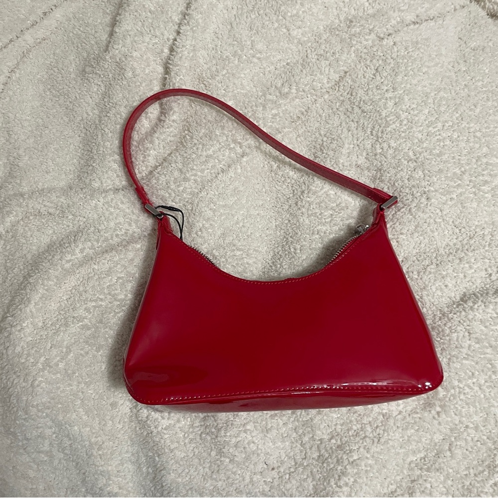 BNWT Mango patent red shoulder bag